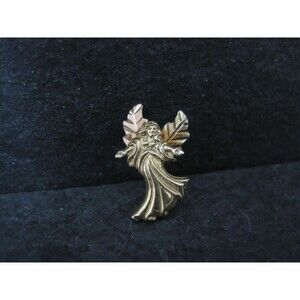 Vintage 10K Black Hills Gold Angel Pin Coleman Company